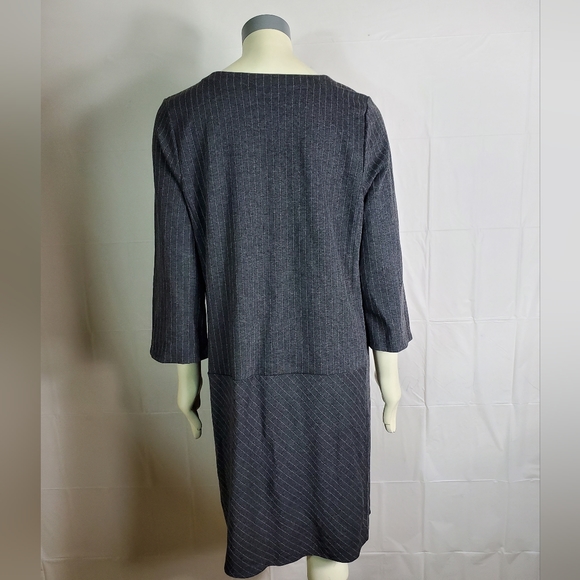 J. Jill Ponte Pinstripe Womens Sz Large Dress NWT - Picture 4 of 5